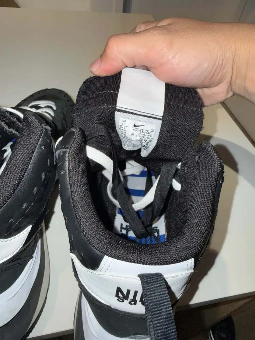 Nike x sacai x Jean Paul Gaultier VaporWaffle Black Size 10